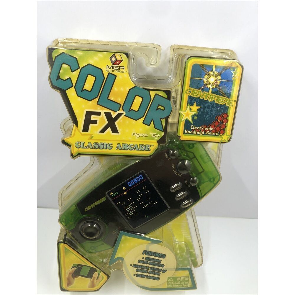MGA Games Color FX Classic Arcade Asteroids New Sealed 2006 Electronic Hand Held